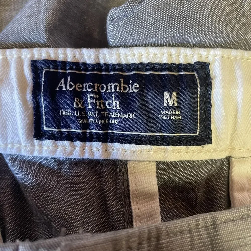 Vintage Abercrombie & Fitch Board Shorts Men’s Medium Solid Gray Drawstring